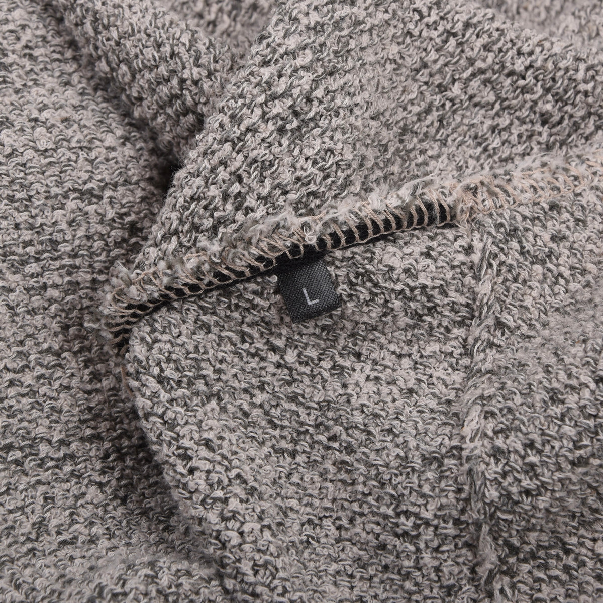Phil Petter Baumwolle-Leinen Stricksakko Gr. L Made in Austria - Grau Melange