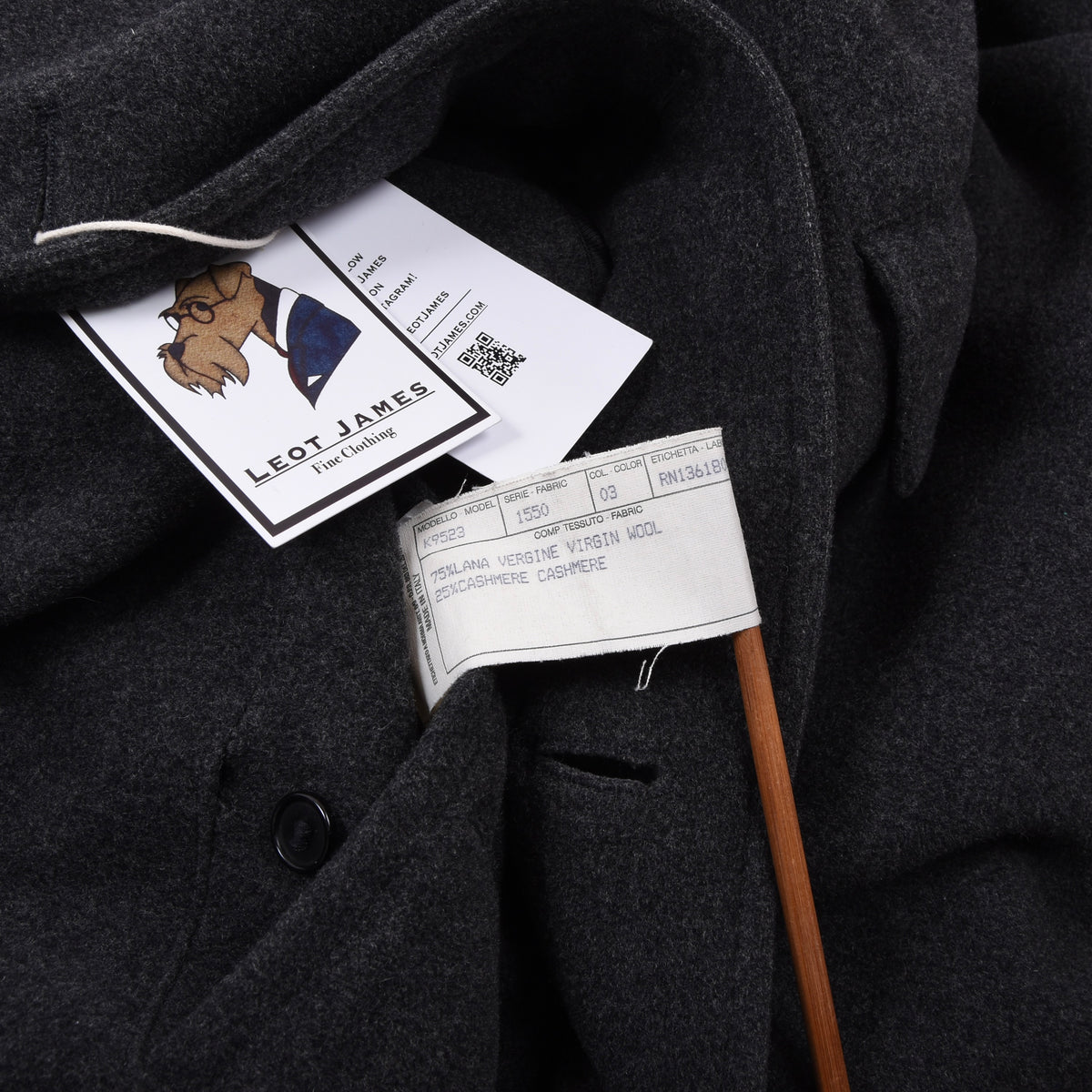 Salvatore Ferragamo Wolle-Kaschmir Car Coat/Mantel Gr. 54 Made in Italy - Grau