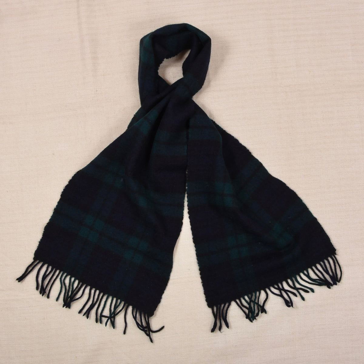 Blackwatch Tartan x2 Wool Scarves ca. 120-138cm