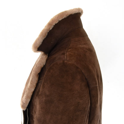 Classic Shearling Coat ca. 58cm Chest  - Brown