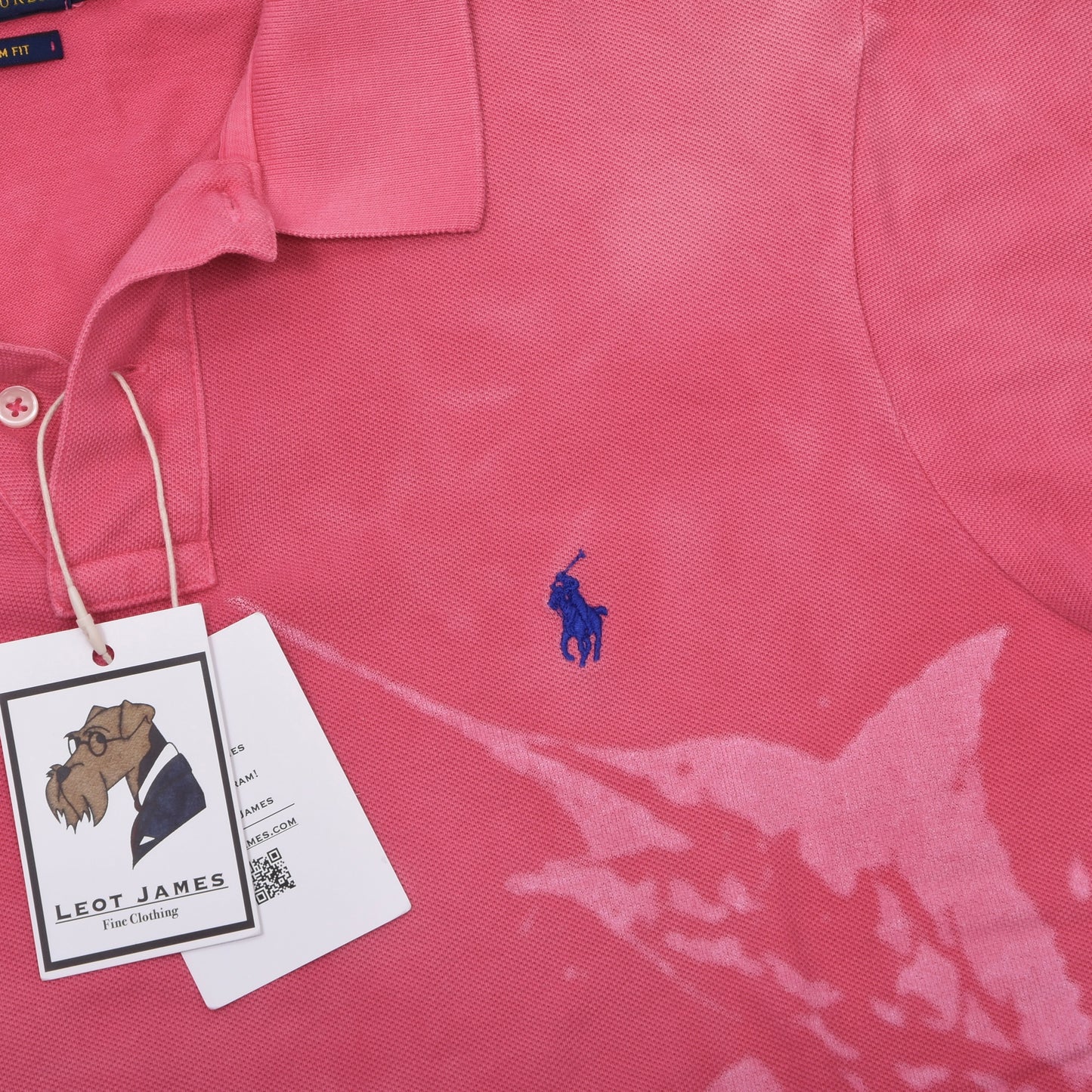Polo Ralph Lauren Poloshirt Größe M Custom Fit ca. 52,5cm - Pink Marlin