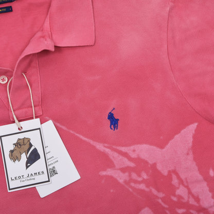 Polo Ralph Lauren Poloshirt Größe M Custom Fit ca. 52,5cm - Pink Marlin