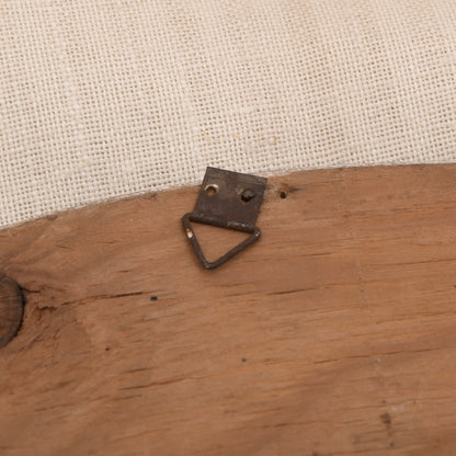 Große handbemalte österreichische Schützenscheibe aus Holz – Datiert 1977 – Hirsch-/Jagdmotiv