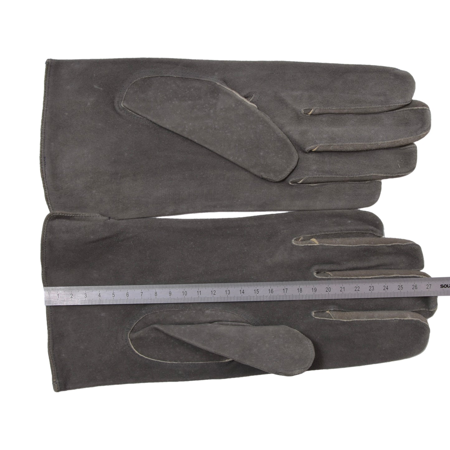 Rika Doeskin Gloves Unlined ca. 11.1cm - Grey