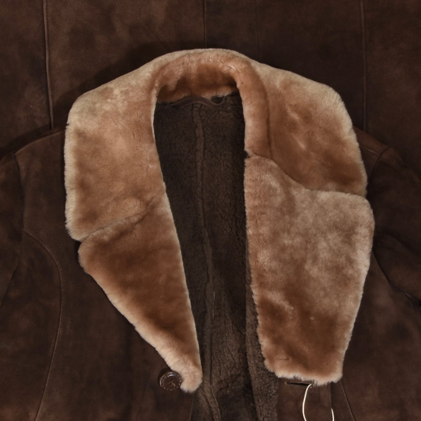 Classic Shearling Coat ca. 58cm Chest  - Brown