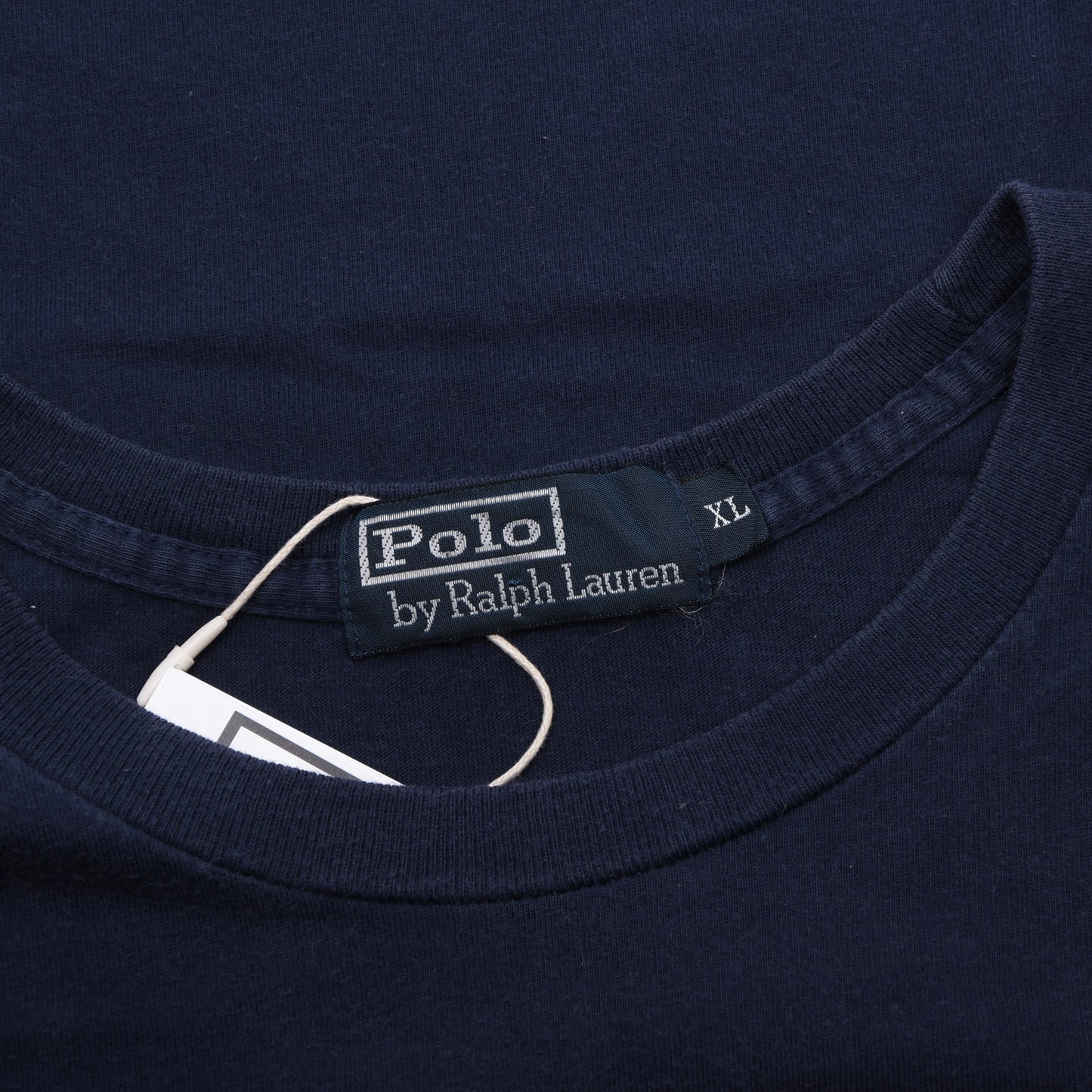 Vintage Polo Ralph Lauren Spellout T-Shirt Größe XL ca. 64,5 cm – Marineblau