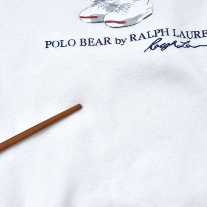 Polo Ralph Lauren Hoodie Size L - White Polo Bear