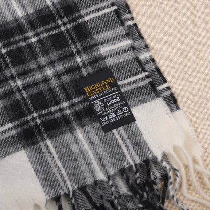 Highland Castle x2 Wool Scarves Made in Scotland ca. 147-148cm - Plaid/Tartain