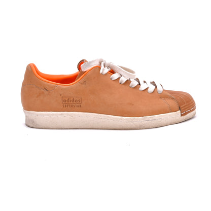 Adidas Superstar Sneakers 80s Clean Leather Größe 42 2/3 - Hellbraun/Orange