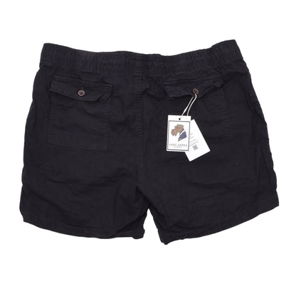 Piombo Cotton-Linen Shorts Size XL Reg - Washed Black