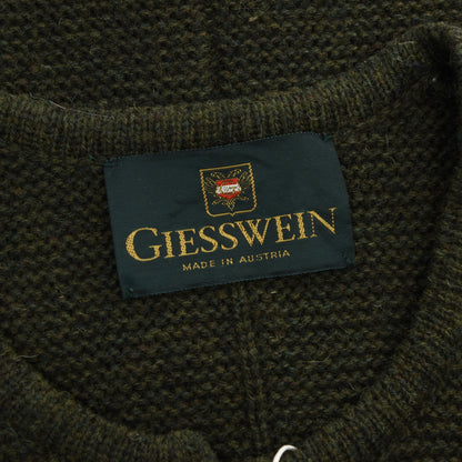 Giesswein Wool Sweater Vest/Trachtenweste Size 52 - Moss Green