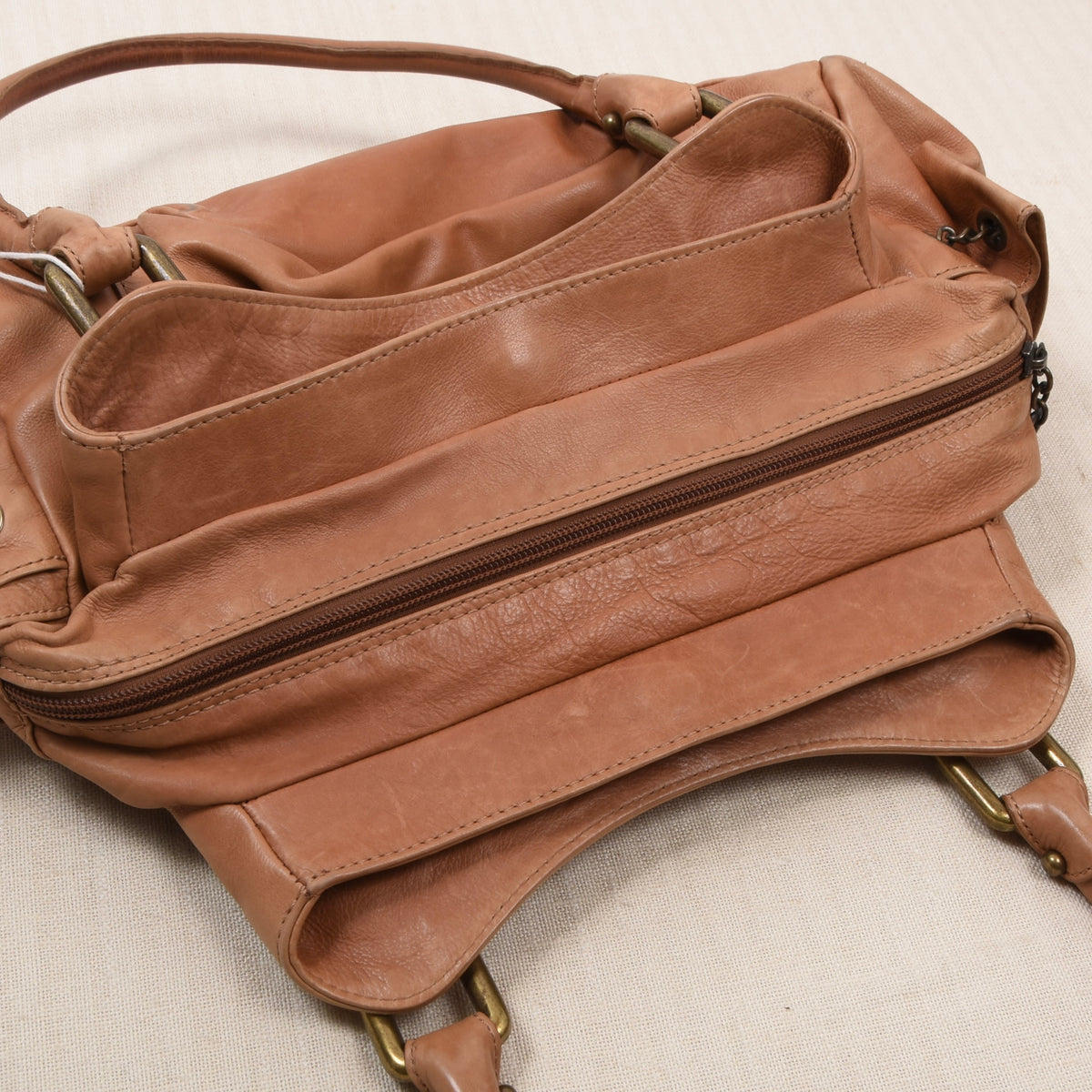 Stuart Weitzman Leder Handtasche Made in Spain - Tan