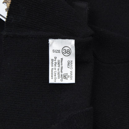 Vintage Peter Scott 100% Wool Cardigan Sweater Size 38 Chest ca. 51.5cm - Black
