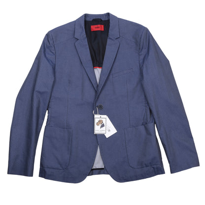 Hugo Boss Baumwoll-Punkte-Jacke Größe 52 Brust ca. 53cm - Blau