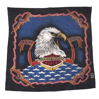 Vintage 1980er Harley Davidson Bandana/Kopftuch 53cm Made in the USA - Adler