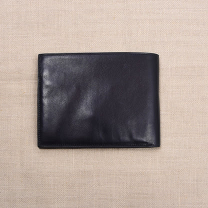 NOS Glattleder Brieftasche - Marineblau