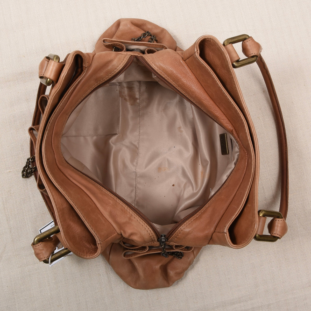 Stuart Weitzman Leder Handtasche Made in Spain - Tan