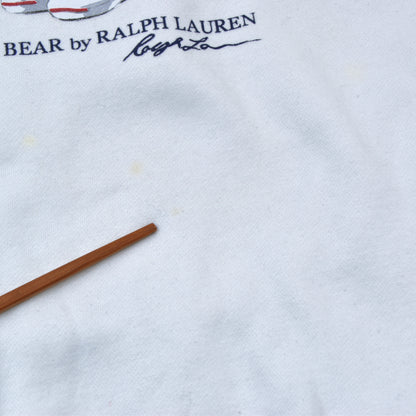 Polo Ralph Lauren Hoodie Size L - White Polo Bear