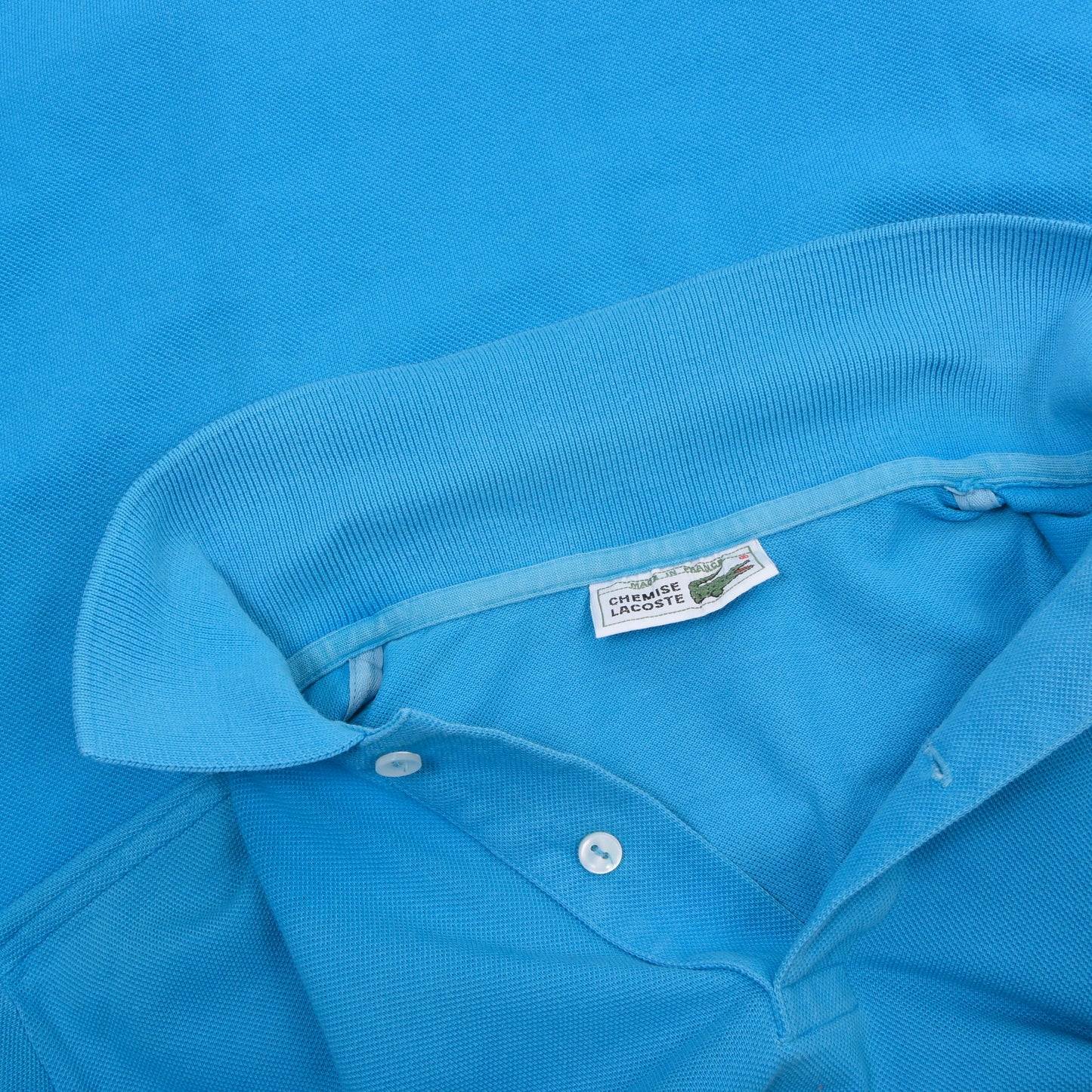 Vintage Lacoste 3er Polo-Shirts Made in France Größe 4 ca. 50,5-54cm - Petrol/Rot/Grün
