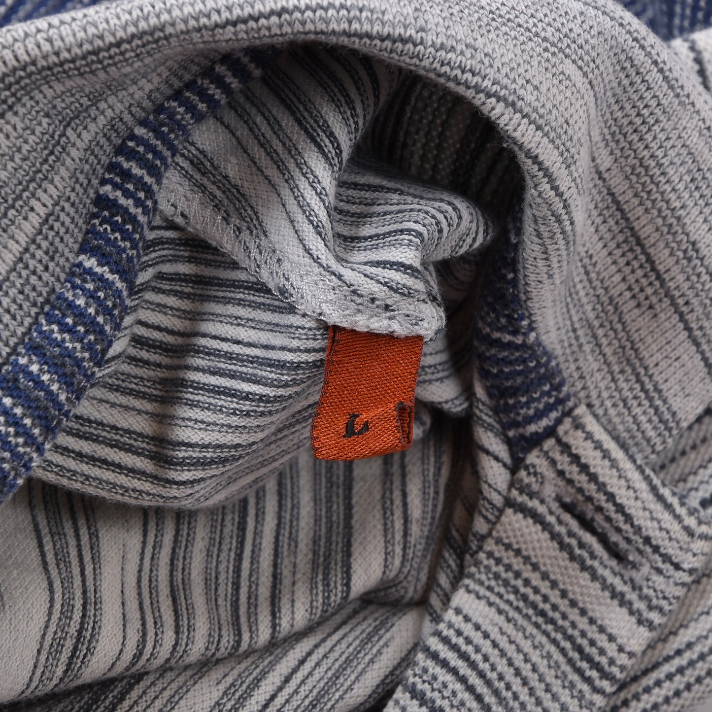 Missoni Polo Shirt Size L ca. 54.5cm - Blue Stripe