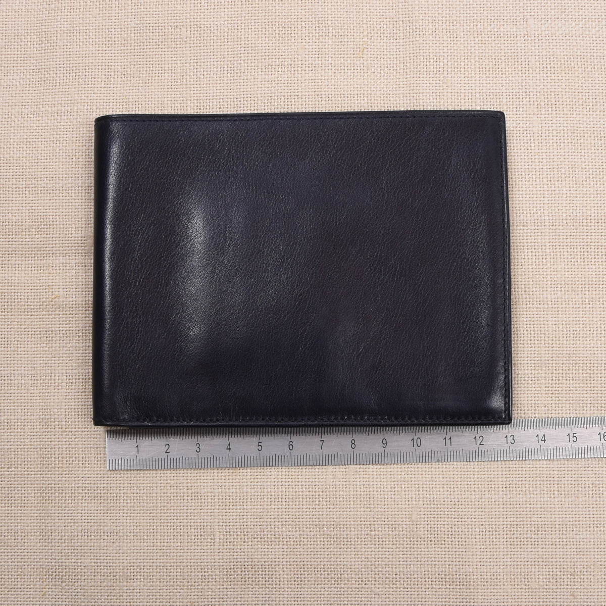 NOS Glattleder Brieftasche - Marineblau