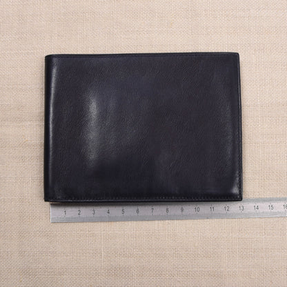 NOS Glattleder Brieftasche - Marineblau