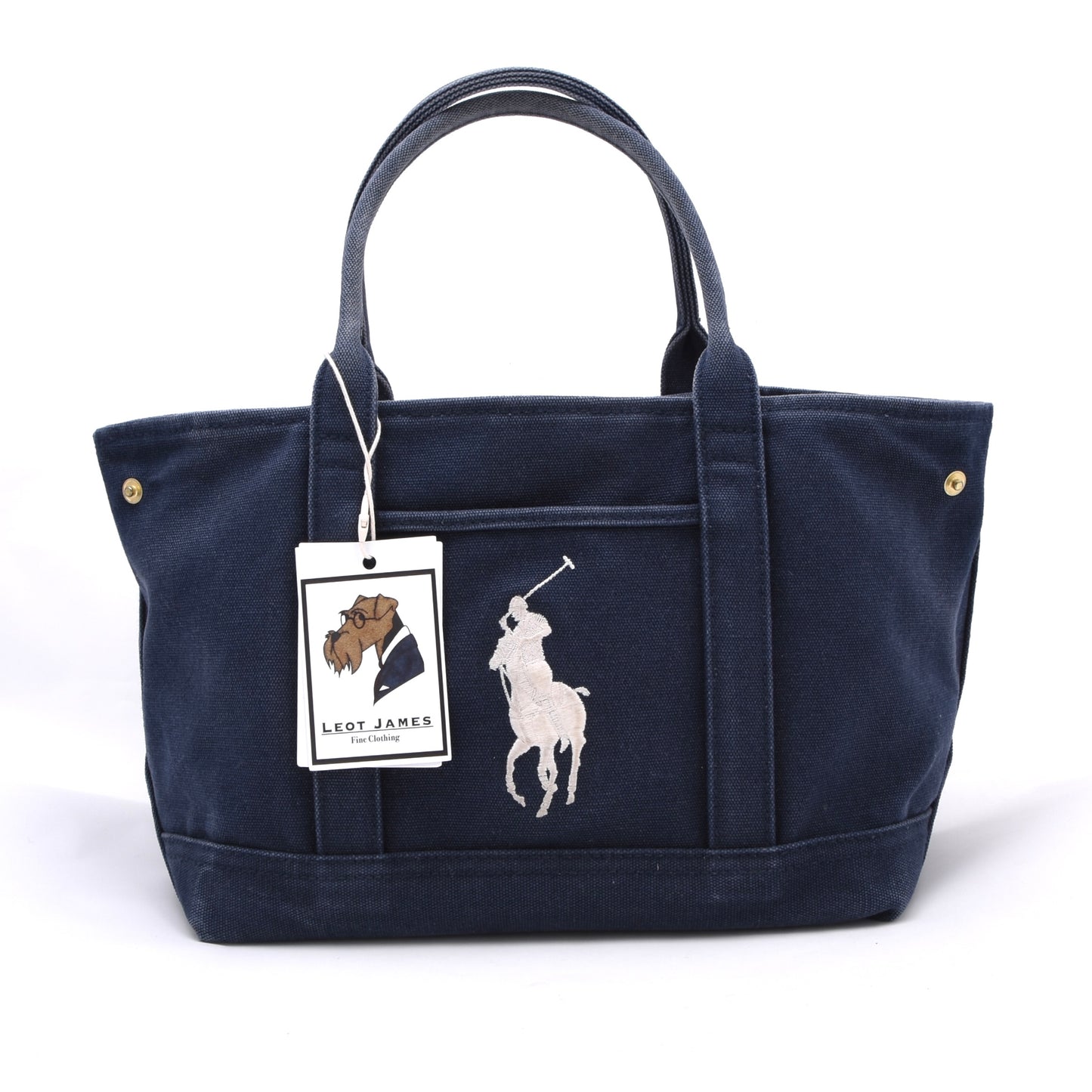 Ralph Lauren Canvas Tote Bag - Navy Blue