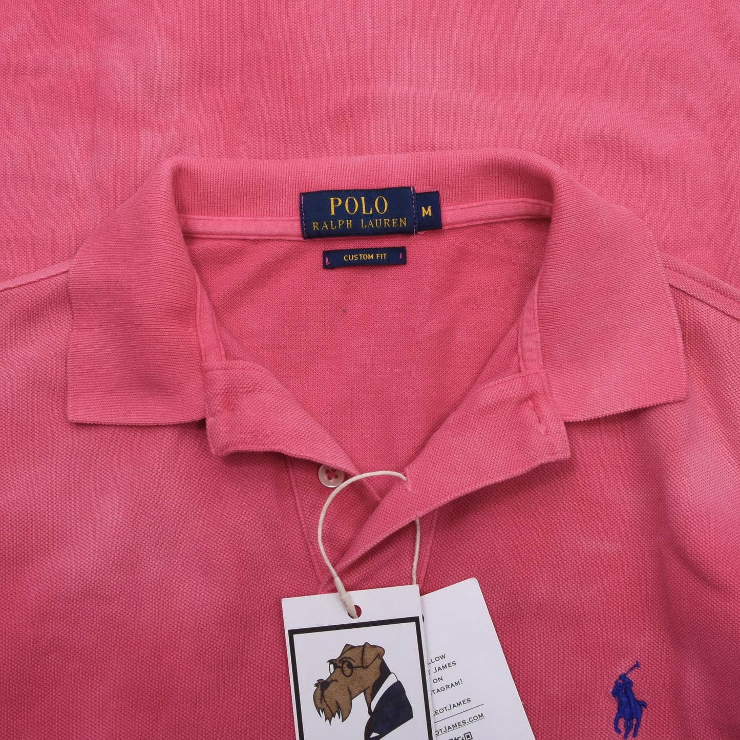 Polo Ralph Lauren Poloshirt Größe M Custom Fit ca. 52,5cm - Pink Marlin