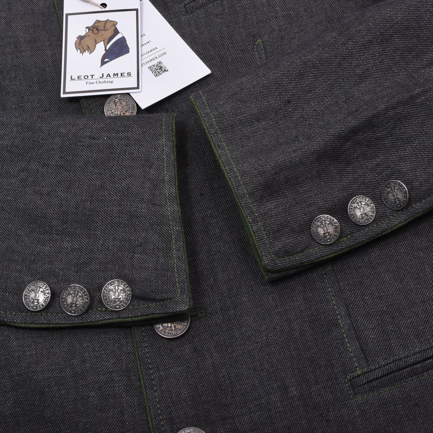 Allwerk 100% Leinen Janker/Jacke Größe 46 ca. 52,5cm - Grau