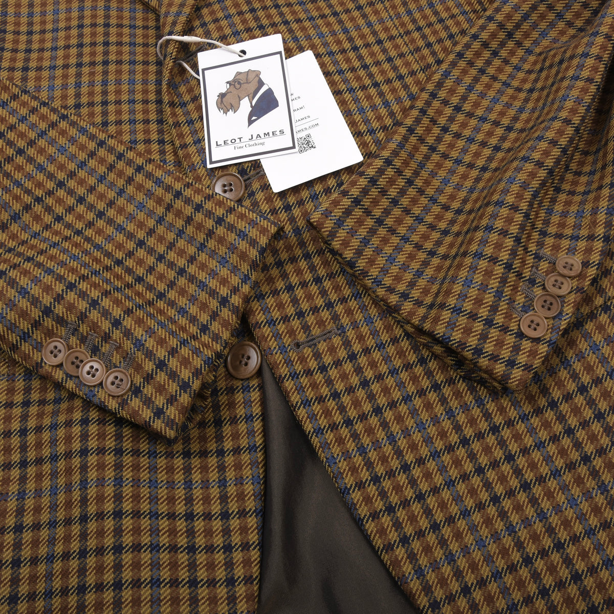 Al Duca D'Aosta x Pal Zileri 100% Wool Jacket Size 54 Made in Italy - Gunclub Check