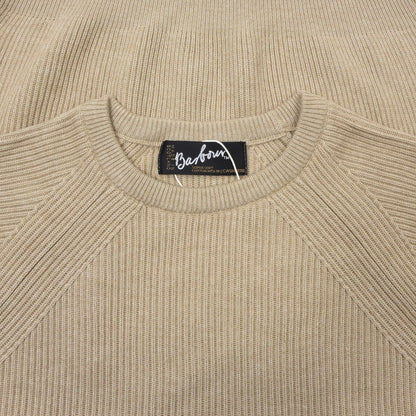 Barbour D827 Ribbed Sweater Size S - Beige