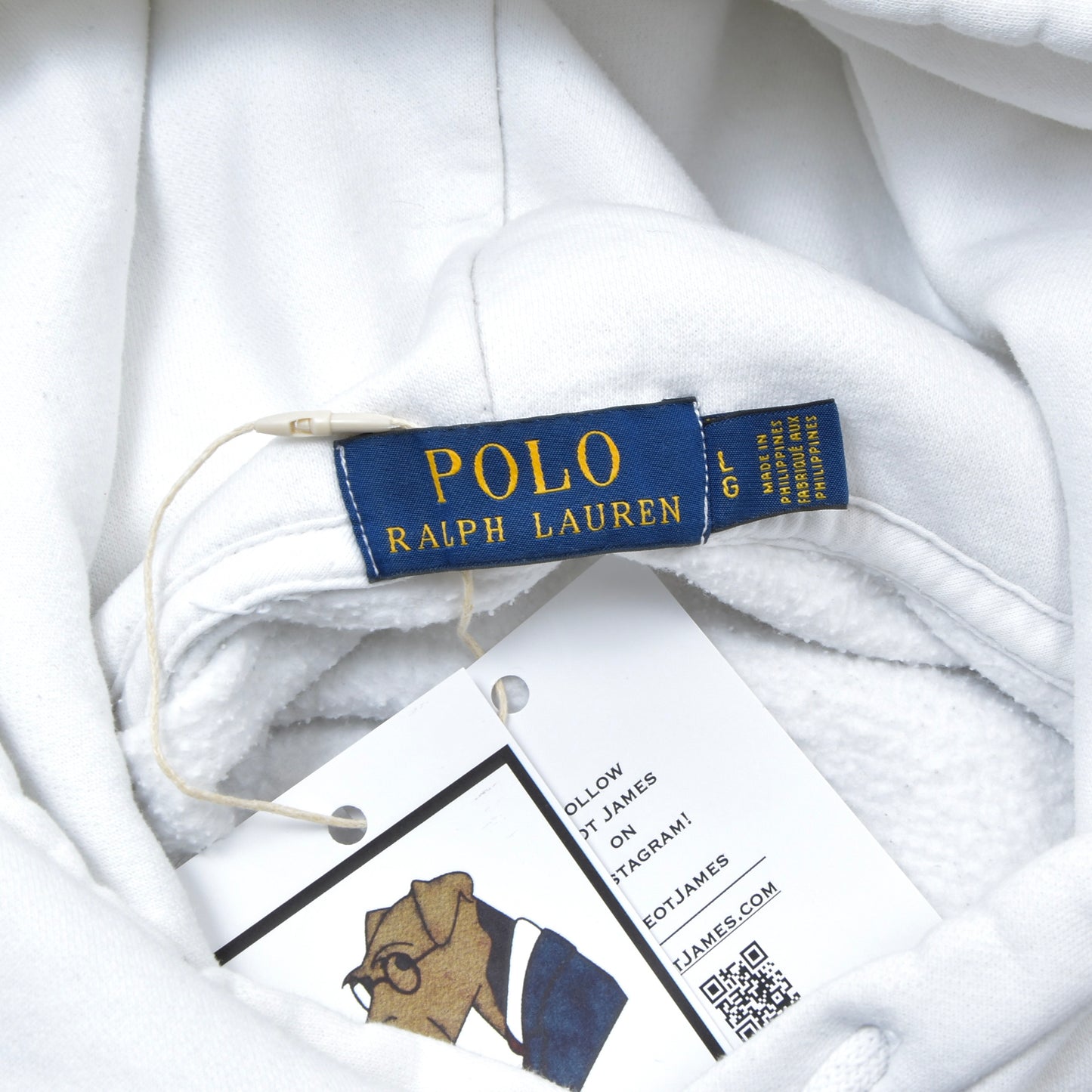 Polo Ralph Lauren Hoodie Size L - White Polo Bear