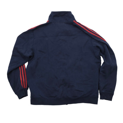 Adidas Cotton Blend Track Suit Size M Chest ca. 63.5cm - Navy/Red
