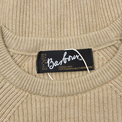Barbour D827 Ribbed Sweater Size S - Beige
