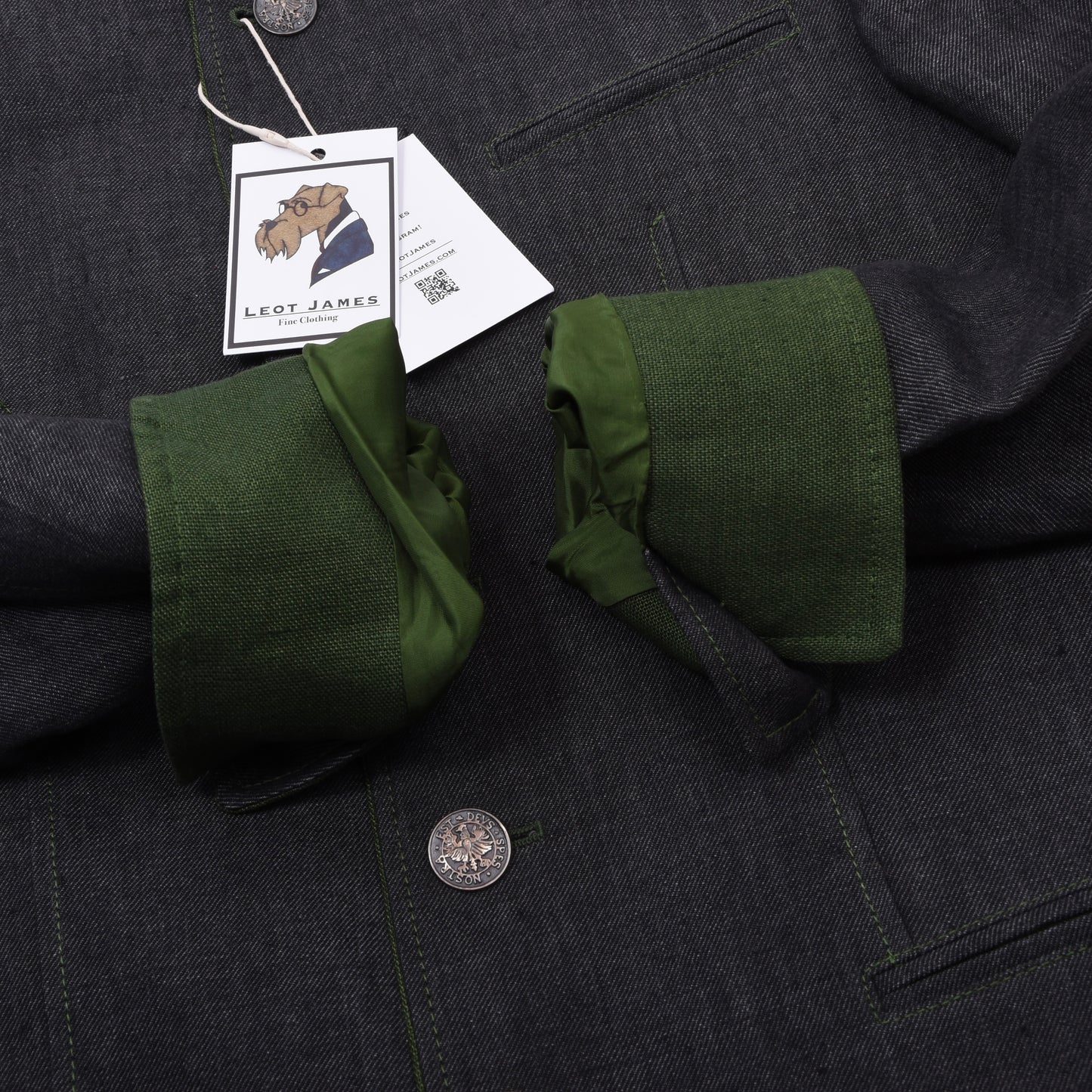 Allwerk 100% Leinen Janker/Jacke Größe 46 ca. 52,5cm - Grau