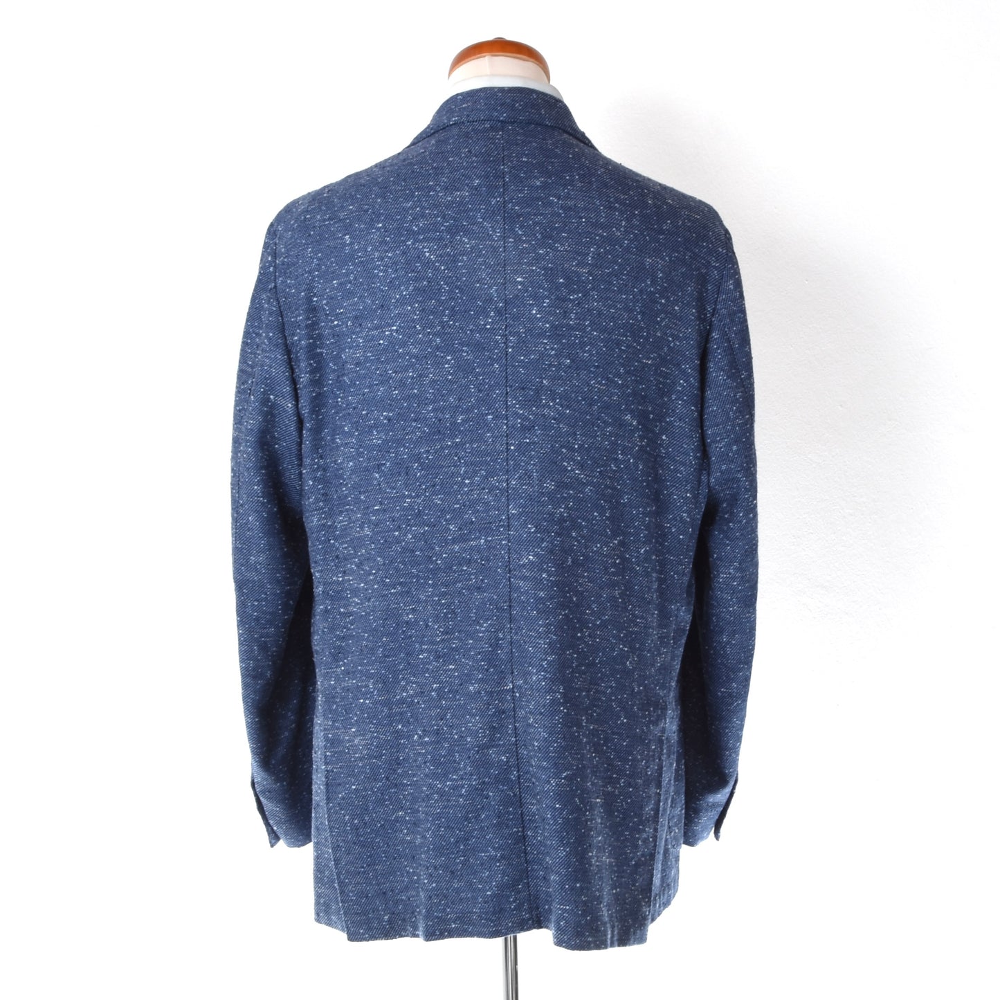 Kiton Napoli Mod. Lasa Slubby Cashmere Blend Jacket Size 58 ca. 58cm - Blue