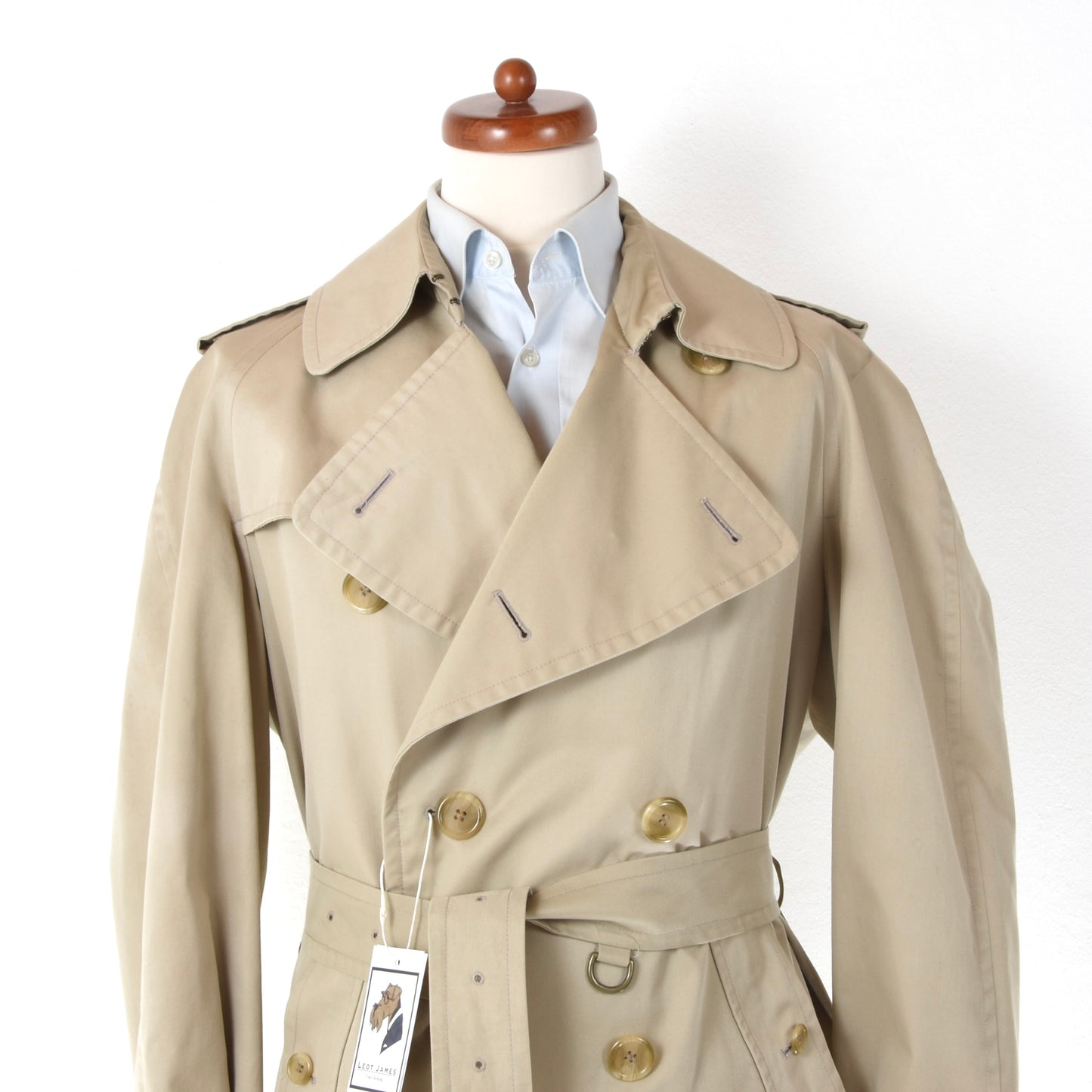 Vintage Burberrys Double-Breasted Trench Coat Chest ca. 60cm