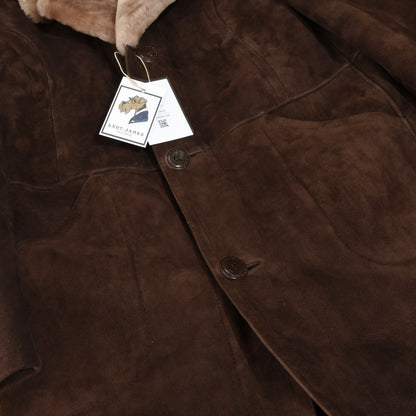 Classic Shearling Coat ca. 58cm Chest  - Brown