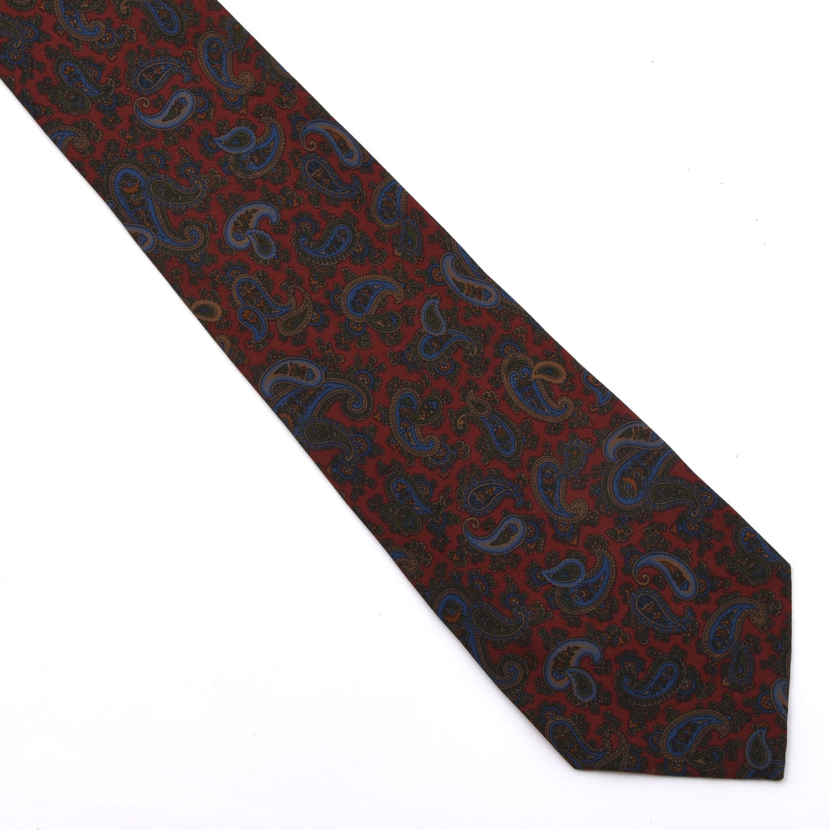 Altea Milano Ancient Madder Seide Krawatte Made in Italy - Rot Paisley
