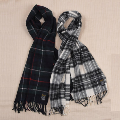 Highland Castle x2 Wool Scarves Made in Scotland ca. 147-148cm - Plaid/Tartain