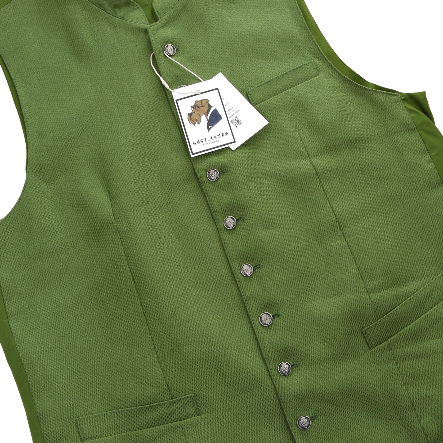 Allwerk Linen Vest/Trachtengilet Size 106 - Green