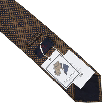 Etro Milano Silk Tie ca. 142.5cm/9.5cm - Navy & Orange