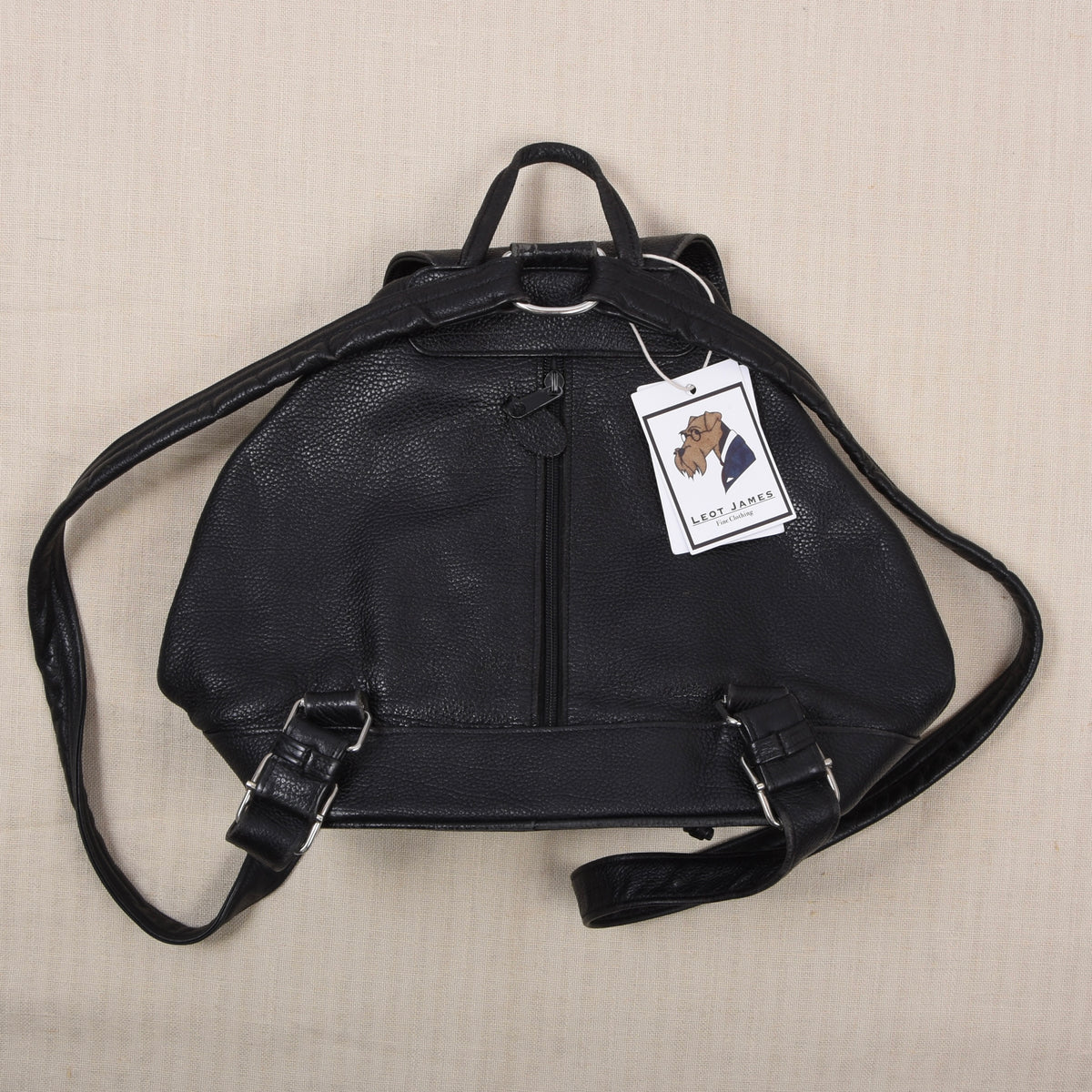 Vintage R. Horn's Wien Leder Rucksack Made in Austria - Schwarz