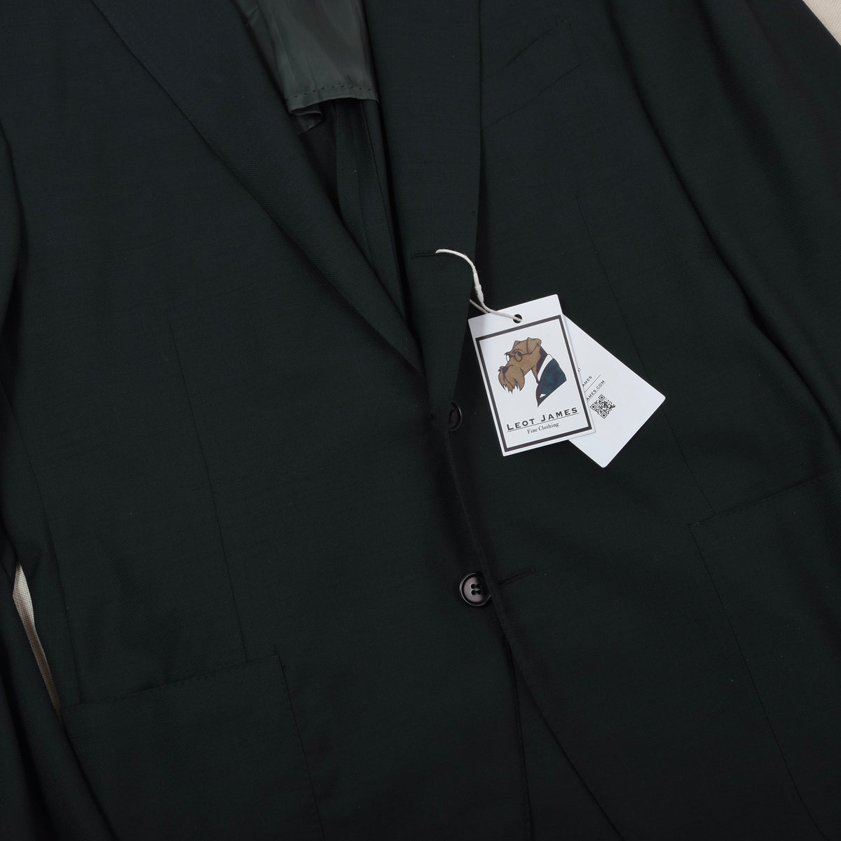Scuderi Wolle Sakko Gr. 52 Feat. Loro Piana Super 120s Made in Italy - Grün