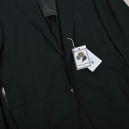 Scuderi Wolle Sakko Gr. 52 Feat. Loro Piana Super 120s Made in Italy - Grün