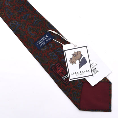 Altea Milano Ancient Madder Seide Krawatte Made in Italy - Rot Paisley