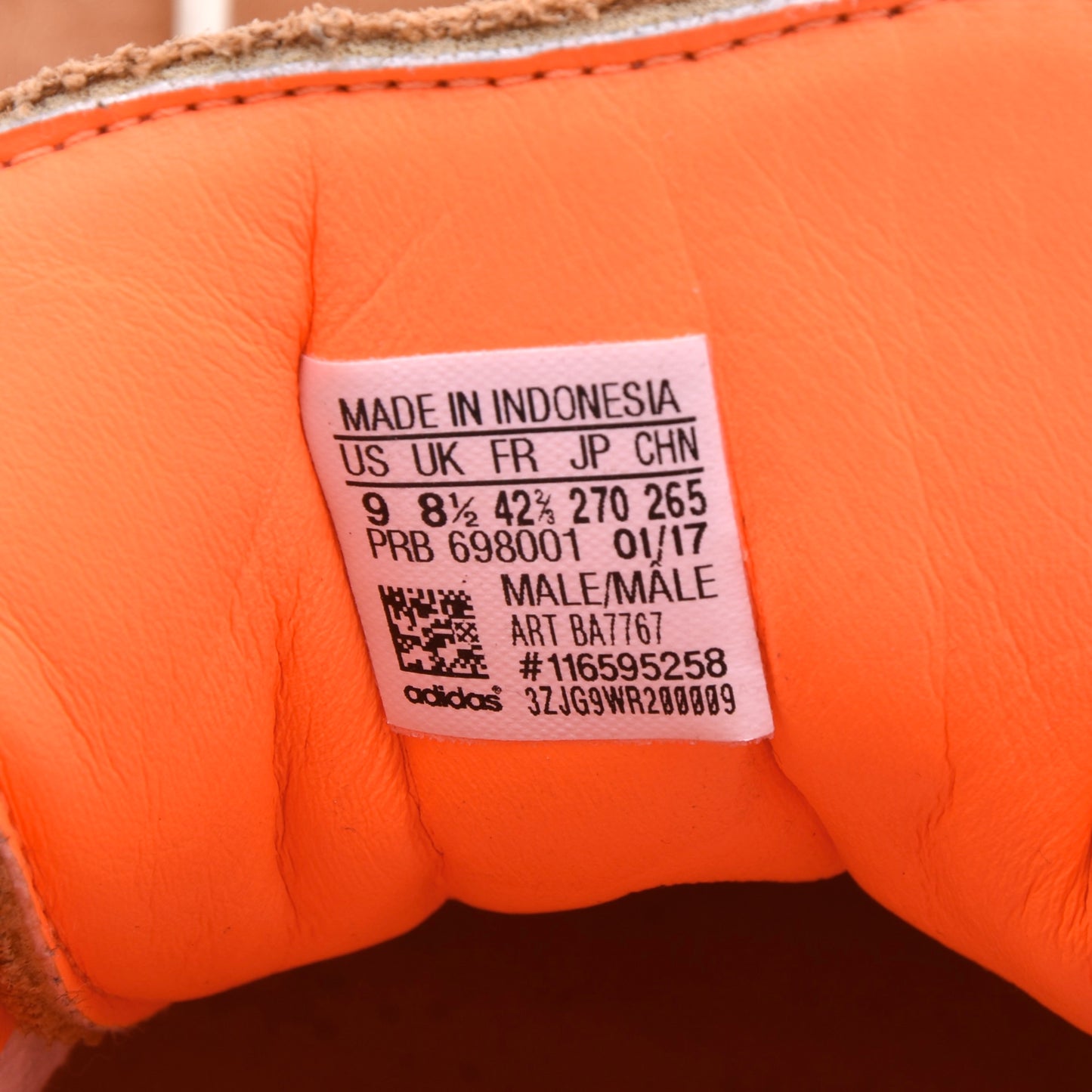 Adidas Superstar Sneakers 80s Clean Leather Größe 42 2/3 - Hellbraun/Orange