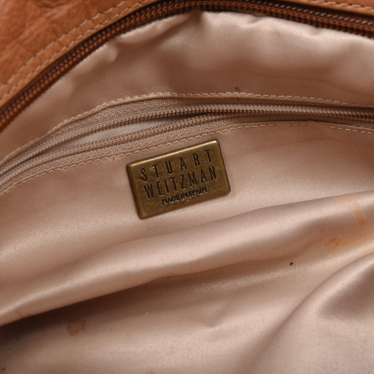 Stuart Weitzman Leder Handtasche Made in Spain - Tan