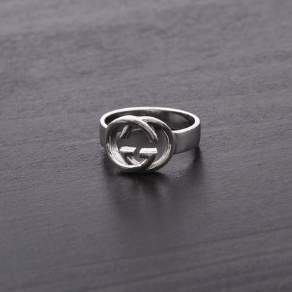 Vintage Gucci .925 Sterlingsilber GG Ring Ø 18mm