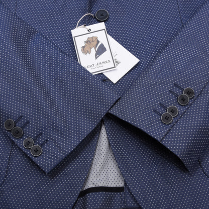 Hugo Boss Baumwoll-Punkte-Jacke Größe 52 Brust ca. 53cm - Blau